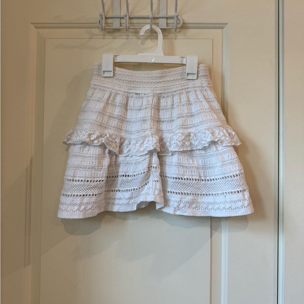 Aerie White High Low Skirt